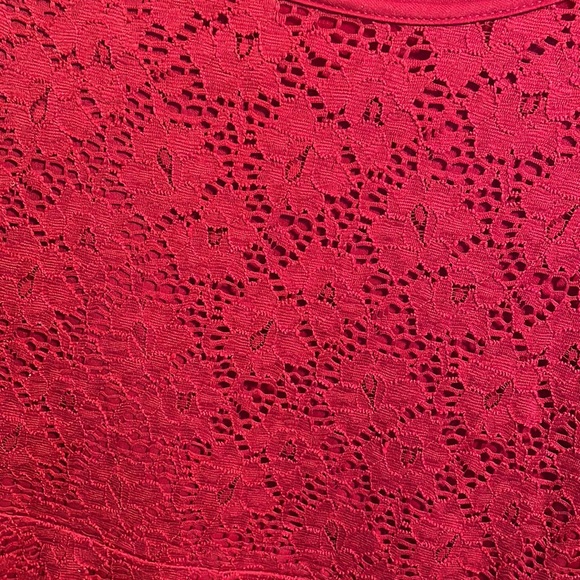 Junior/Ladies Small, Red Lace, A-line Dress. - Picture 2 of 3